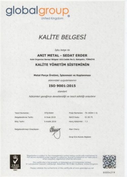 ISO 9001-2015 Kalite Belgesi